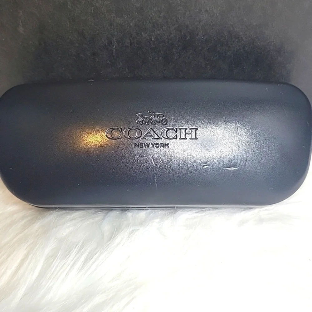 COACH Black Eyeglasses/Sunglasses‎ Case Clam Shell Hard Case 6.5 inches X…